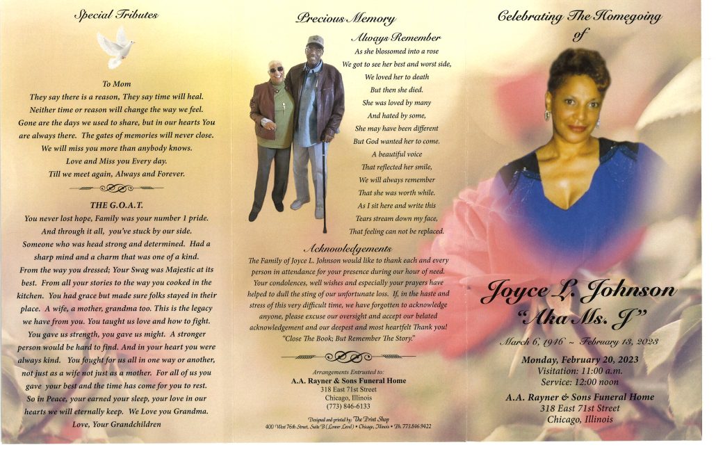 Joyce L Johnson Obituary