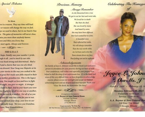 Joyce L Johnson Obituary