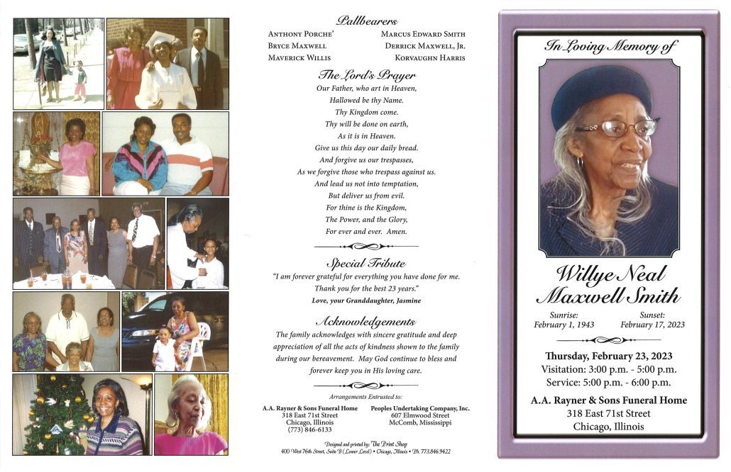 Willye Maxwell Smith Obituary