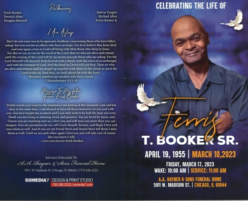 Ferris T Booker Sr Obituary