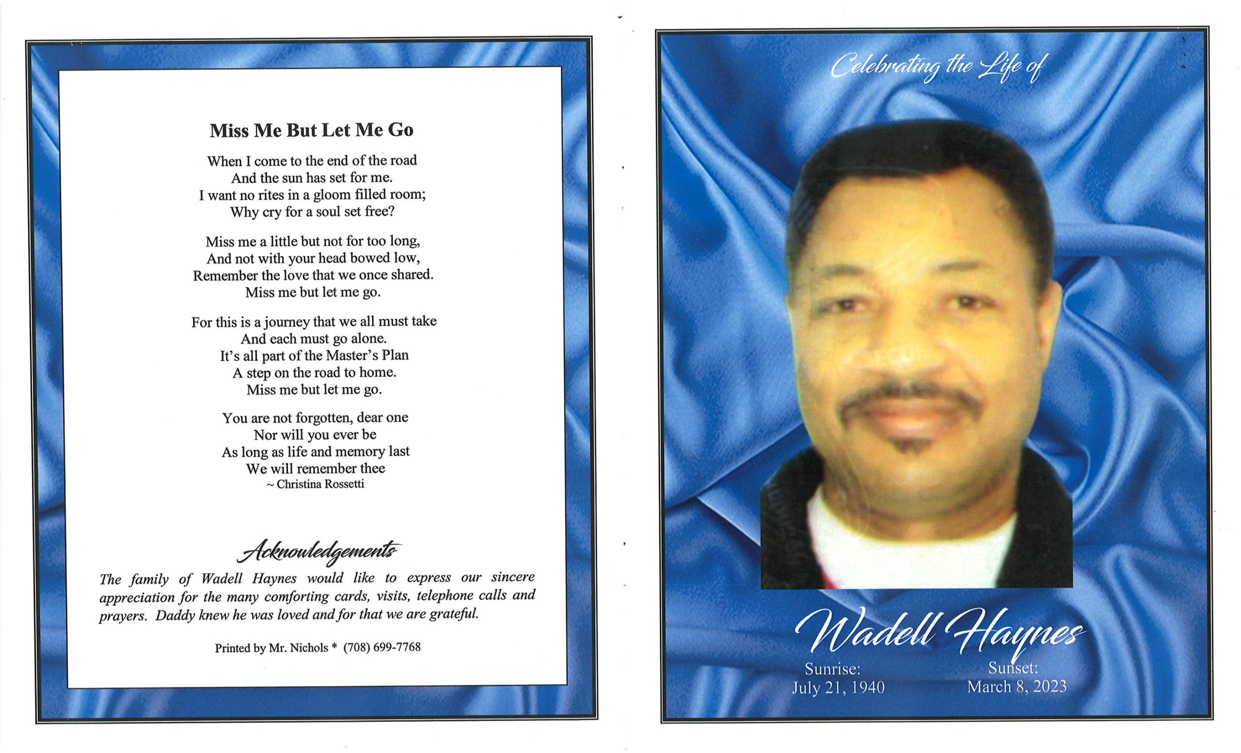 Haynes Mortuary Inc Obituaries