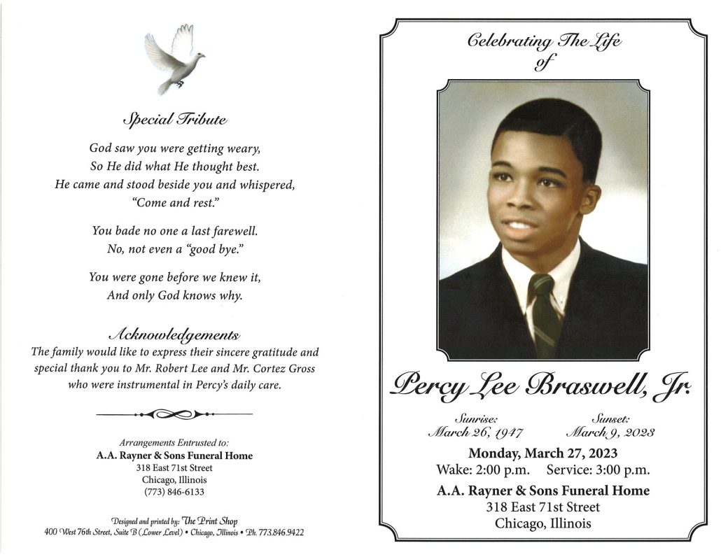 Percy L Braswell Jr Obituary