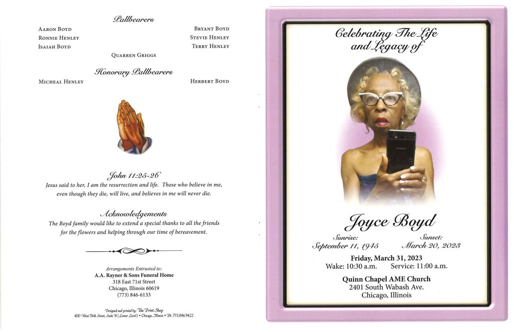 Joyce Boyd Obituary