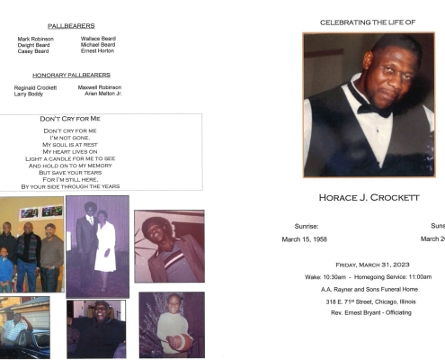 Horace J Crockett Obituary