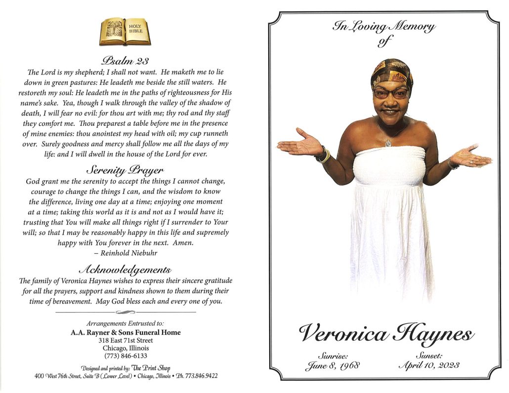 Veronica Haynes Obituary