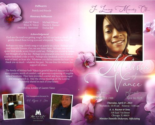 Melissa Vance Obituary