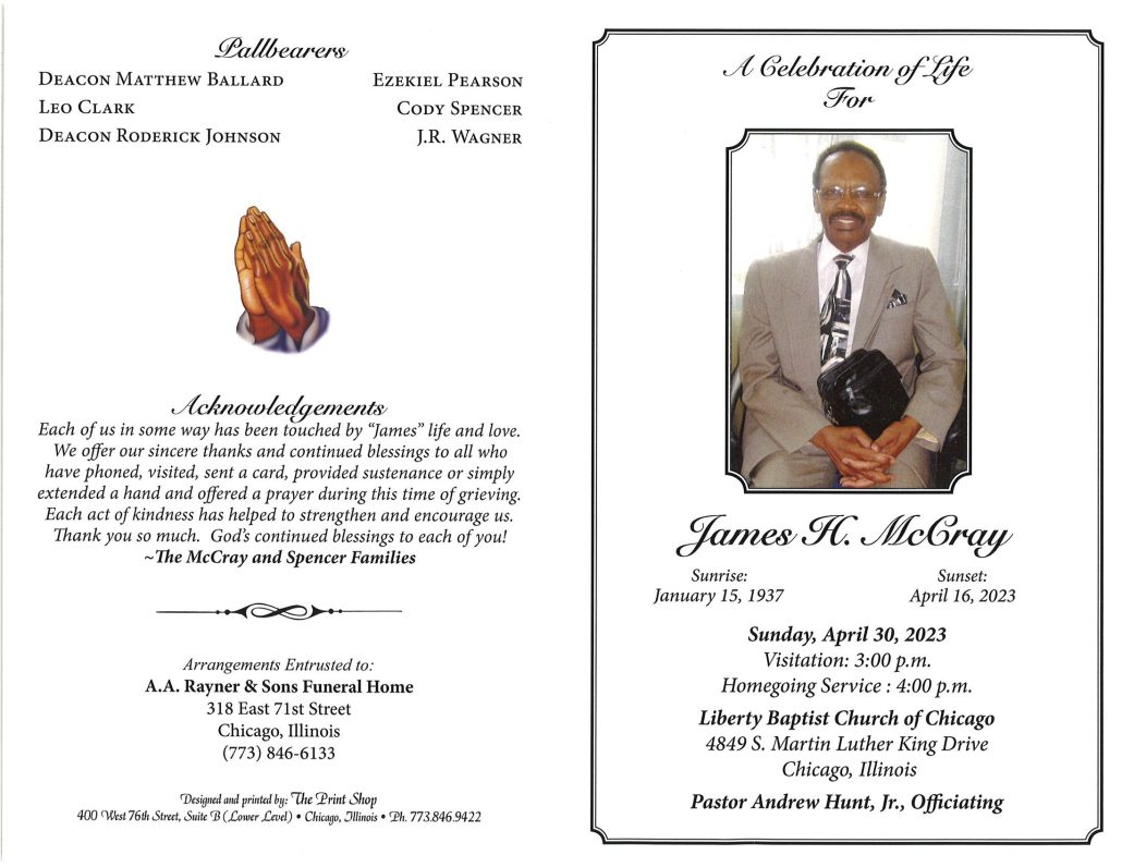 James H McCray Obituary