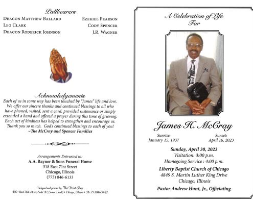 James H McCray Obituary