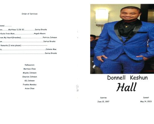 Donnell K Hall Obituary