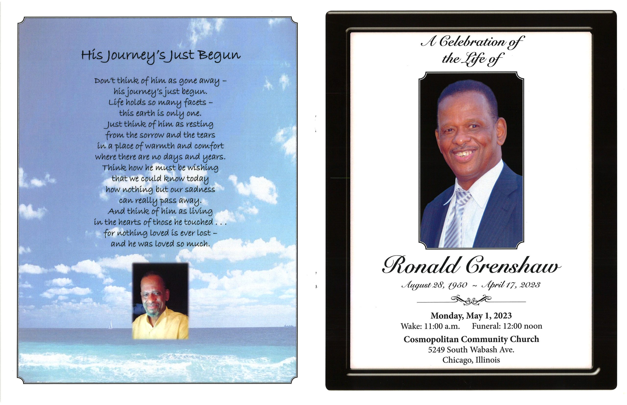 Ronald Crenshaw Obituary AA Rayner and Sons Funeral Homes