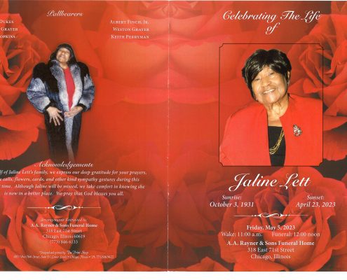 Jaline Lett Obituary