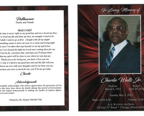 Charlie Walls Jr Obituary