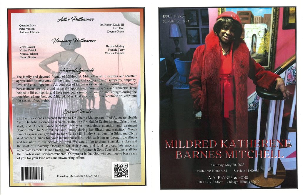 Mildred Mitchell Obituary