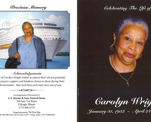 Carolyn Wright Obituary