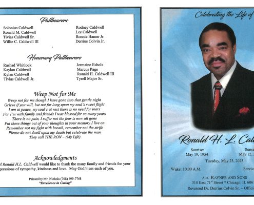 Ronald H.L. Caldwell Obituary