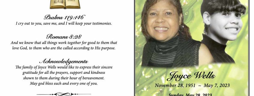Joyce Wells Obituary
