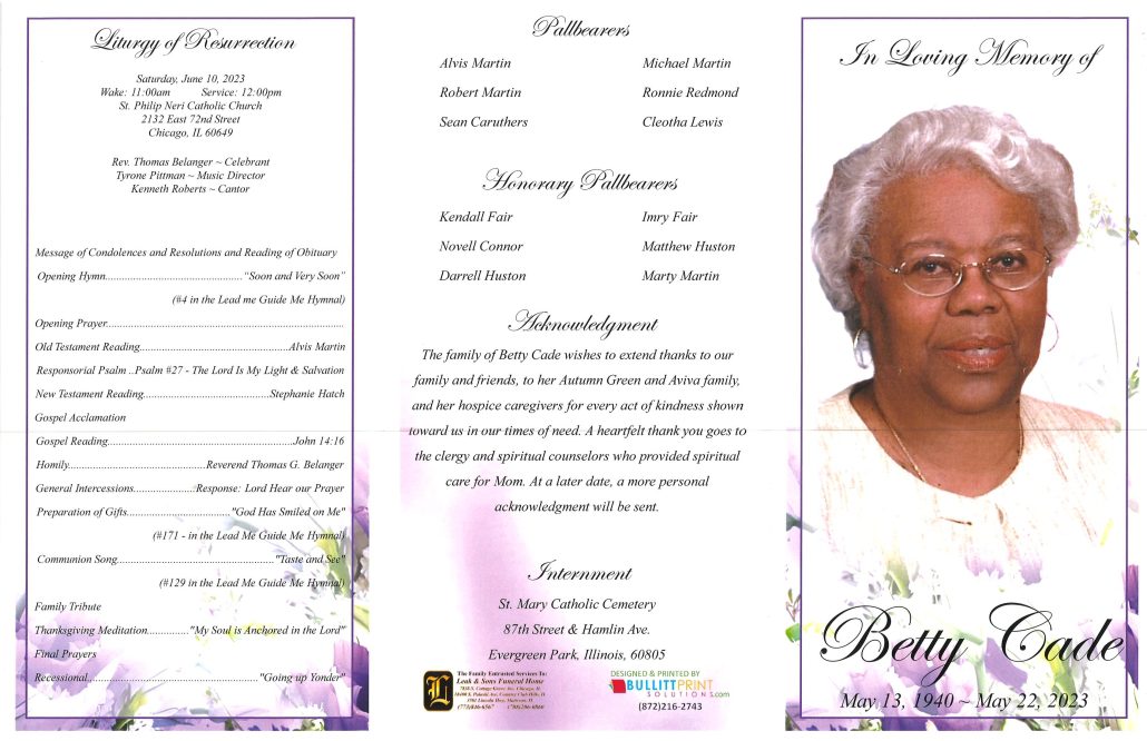 Betty Cade Obituary