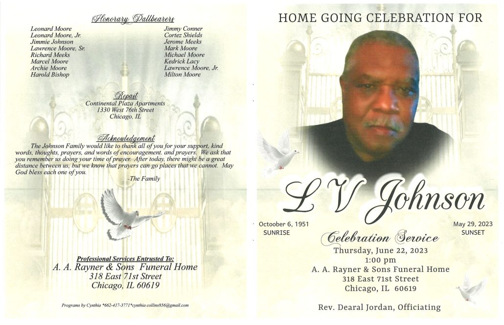 LV Johnson Obituary