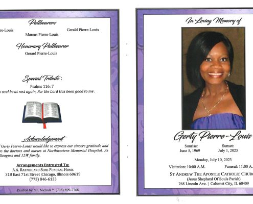 Gerty Pierre Louis Obituary