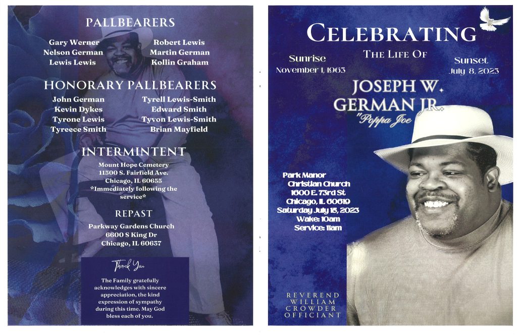 Joseph W German Jr Obituary