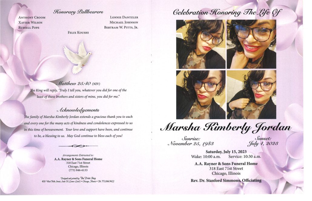 Marsha K Jordan Obituary