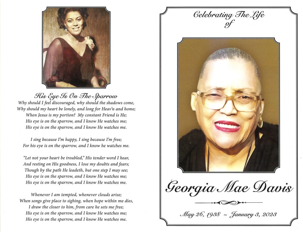 Georgia M Davis Obituary