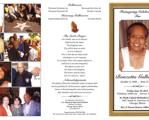 Bonzetta Galbreath Obituary