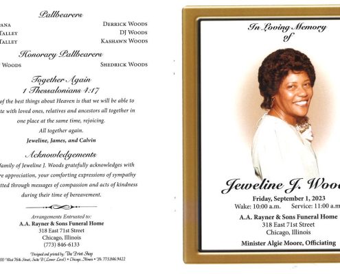 Jeweline J Woods Obituary