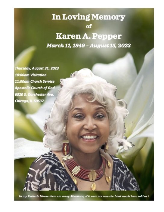 Karen Antoinette Pepper Obituary | AA Rayner And Sons Funeral Homes