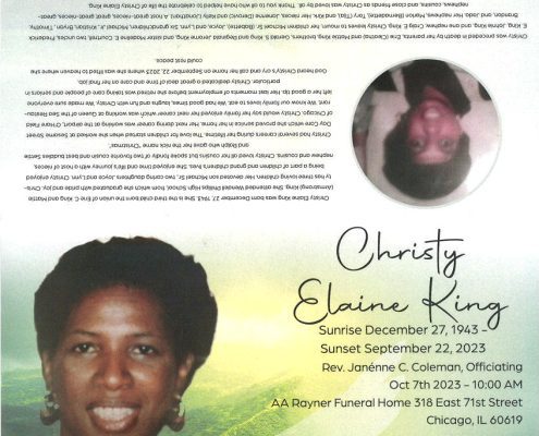 Christy E King Obituary