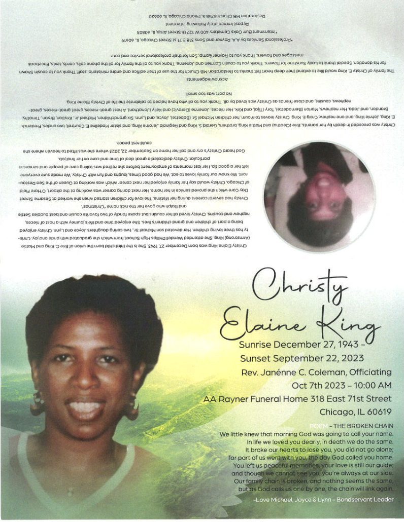 Christy E King Obituary