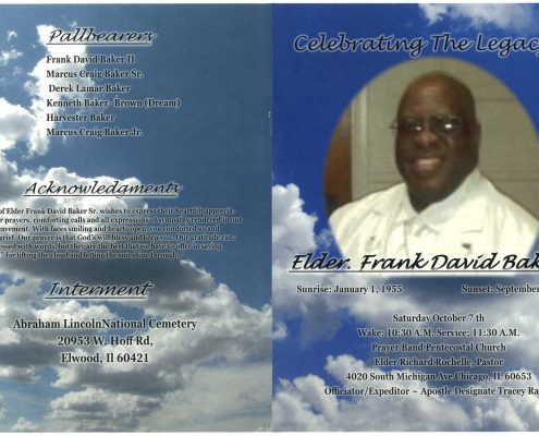 Frank D Baker Sr Obituary