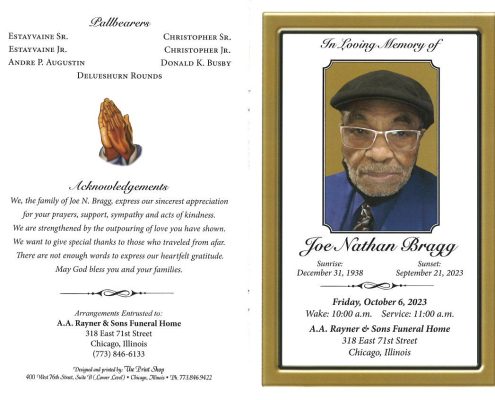 Joe N Bragg Obituary