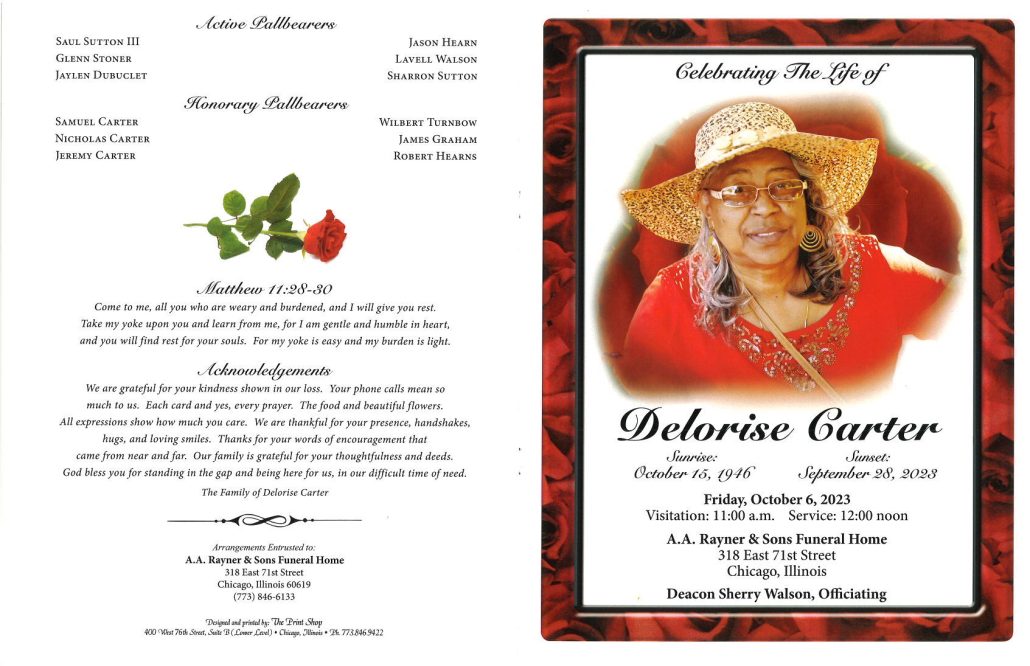 Delorise Carter Obituary