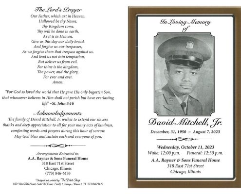 David Mitchell Jr Obituary