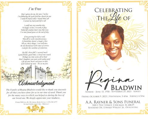 Regina Baldwin Obituary