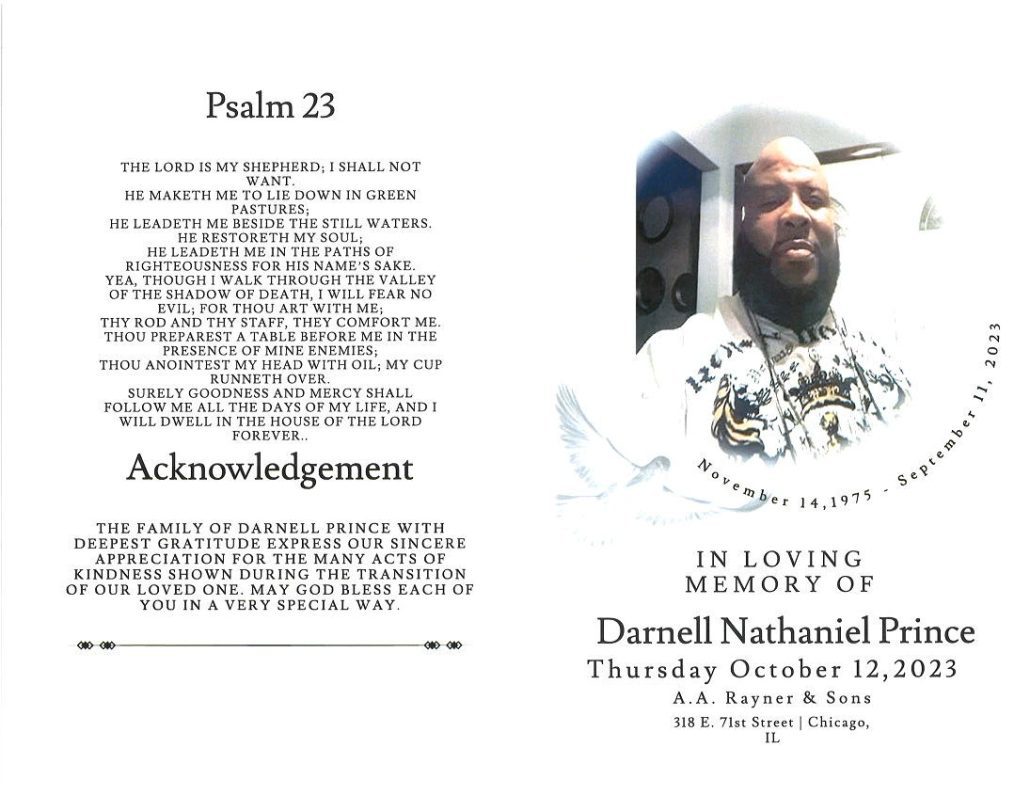 Darnell N Prince Obituary