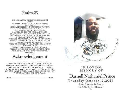 Darnell N Prince Obituary