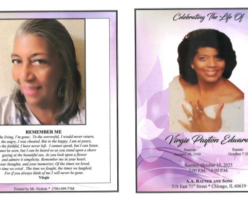 Virgie P Edwards Obituary