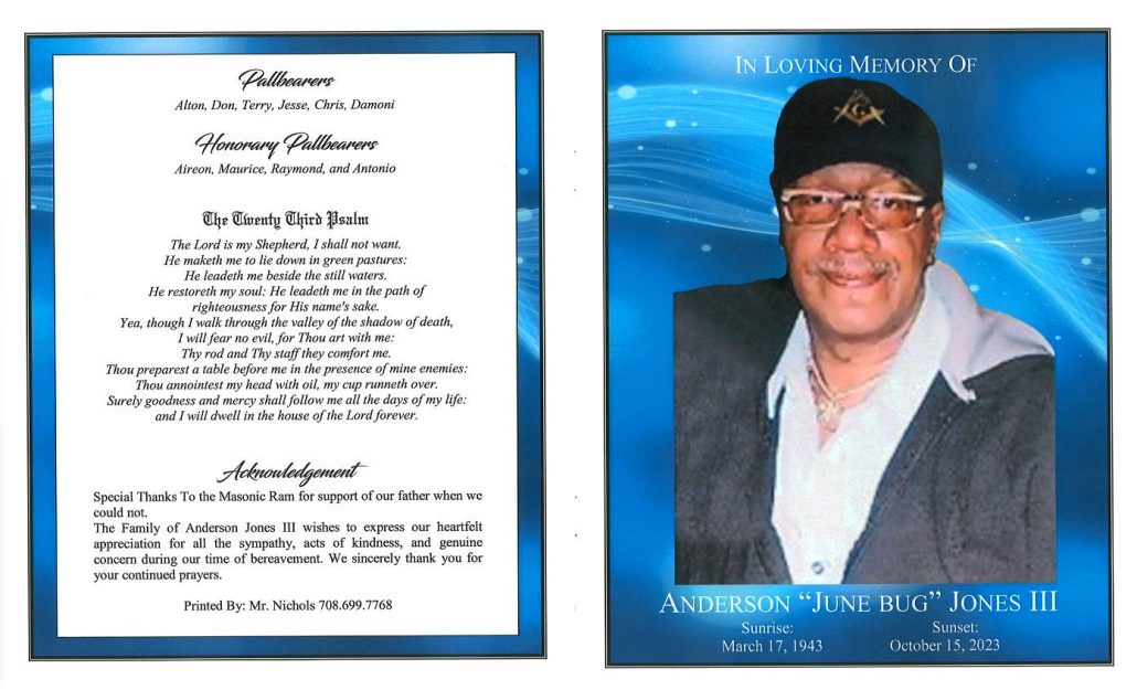 Anderson Jones III Obituary