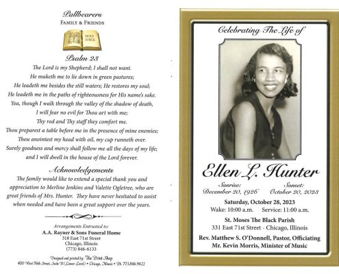 Ellen L Hunter Obituary