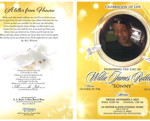 Willie J Rutledge Obituary