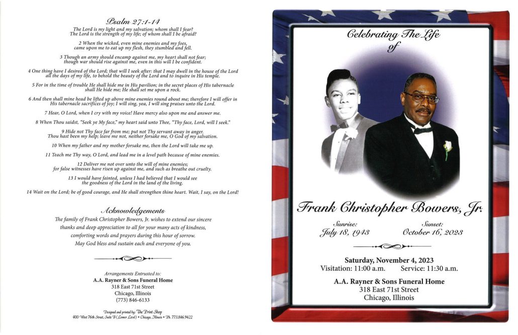 Frank C Bowers Jr Obituary