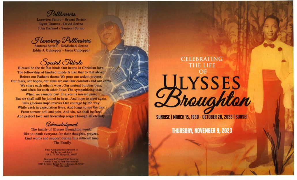 Ulysses Broughton Obituary