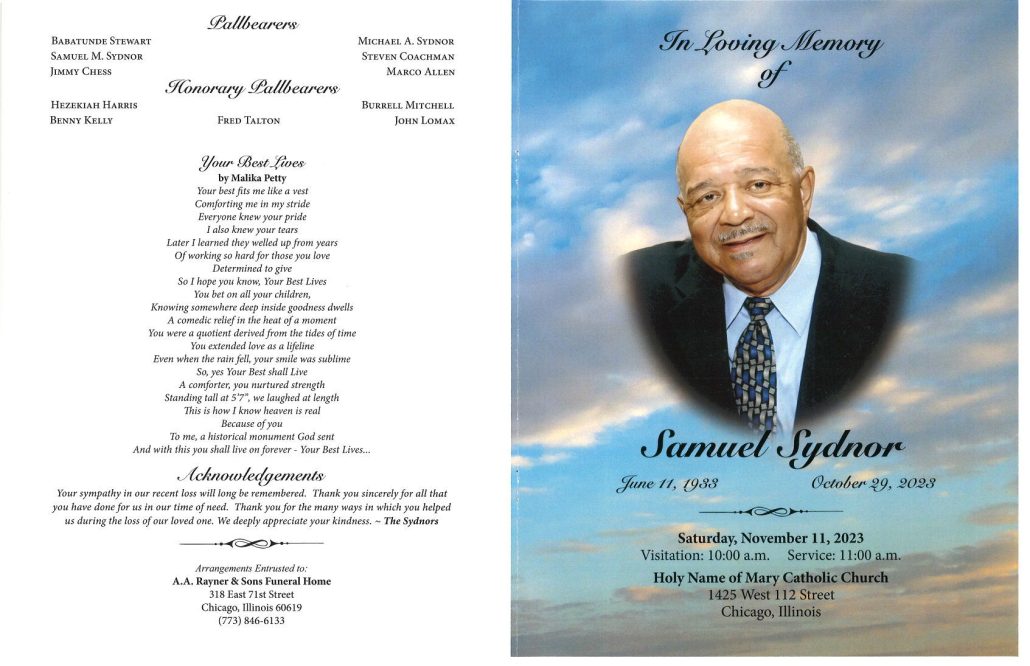 Samuel Sydnor Obituary