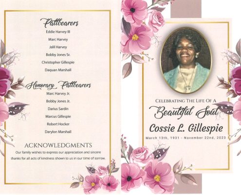 Cossie L Gillespie Obituary