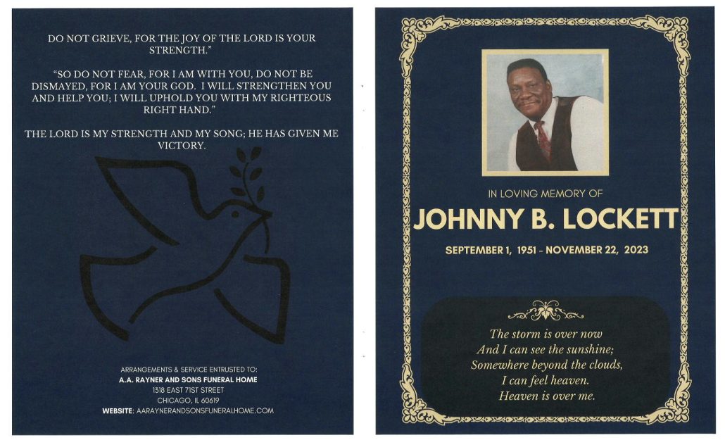 Johnny B Lockett Obituary | AA Rayner and Sons Funeral Homes