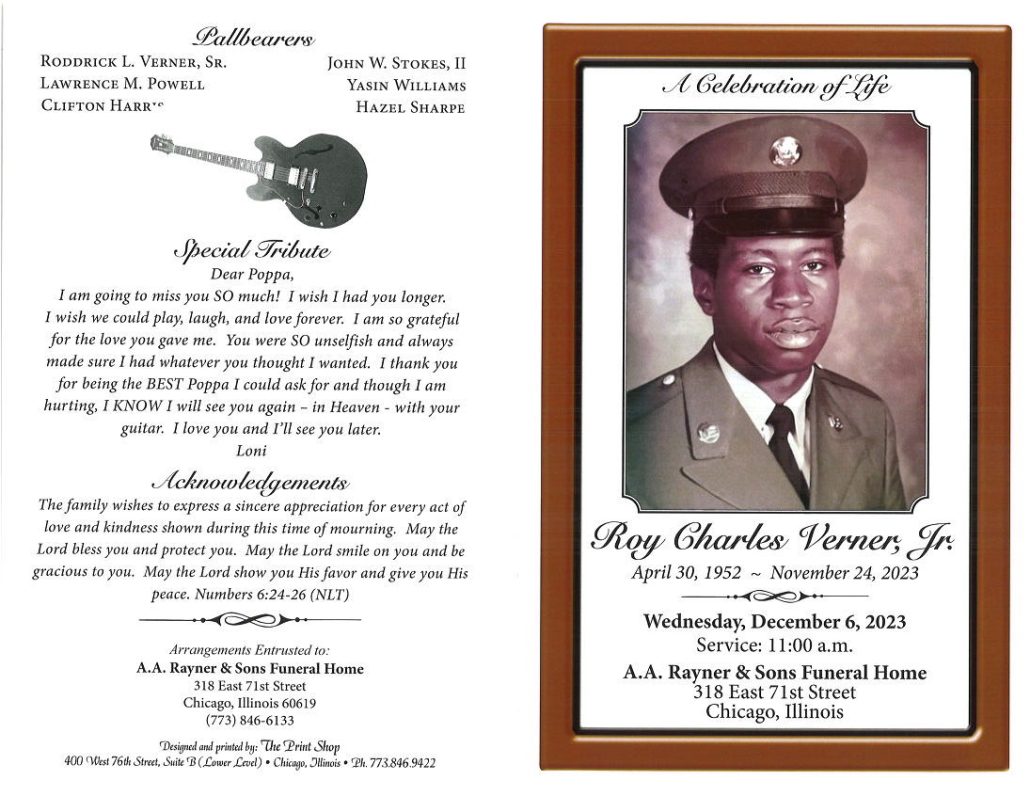 Roy C Verner Jr Obituary