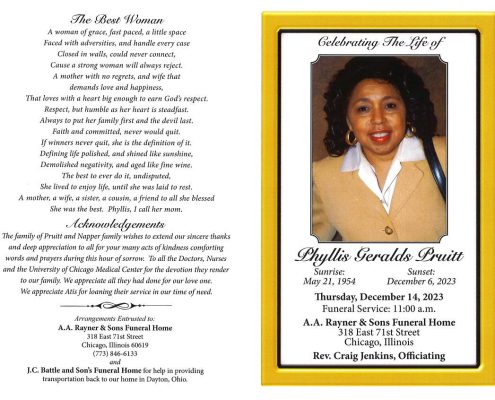 Phyllis G Pruitt Obituary