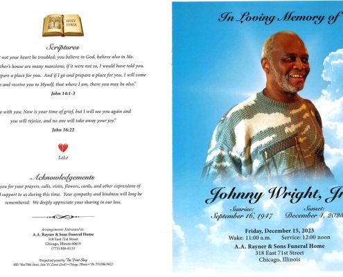 Johnny Wright Jr Obituary